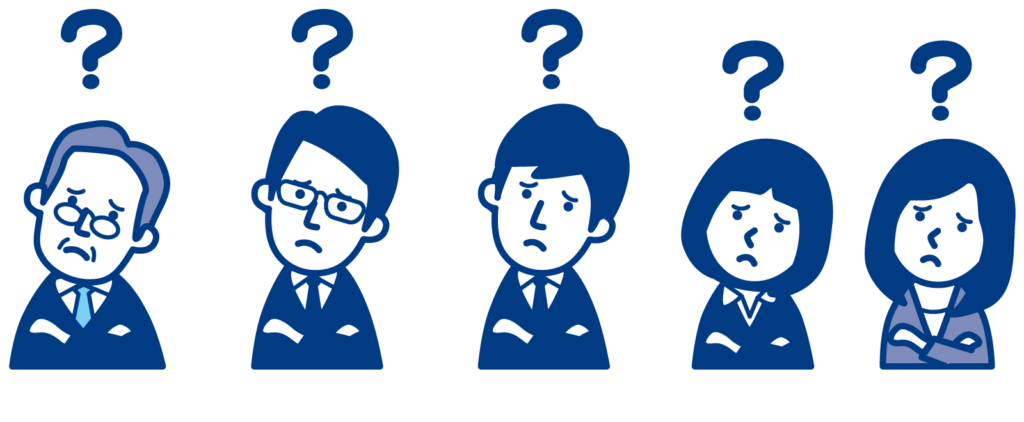 困った顔の従業員